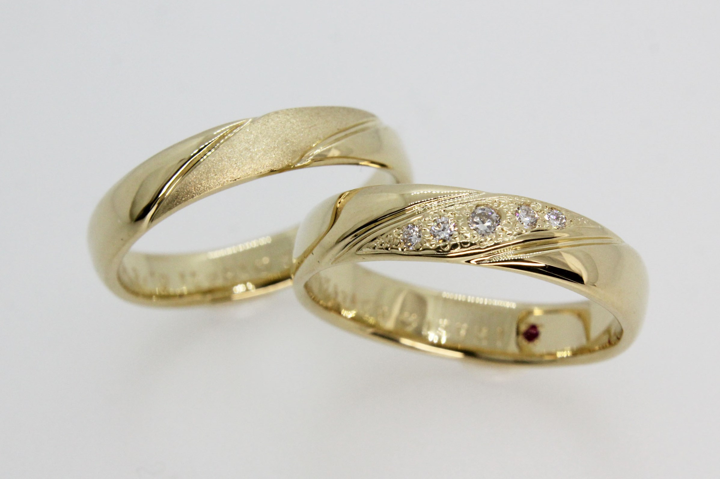 滋賀県彦根市よりお越しの先輩カップル 手作り結婚指輪 Fef 結婚指輪 婚約指輪の手作りの店 エフイーエフ 京都 滋賀